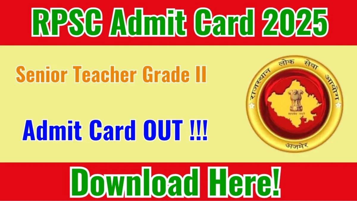 RPSC Admit Card 2025